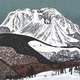 《雪山》北冈文雄版画高清作品