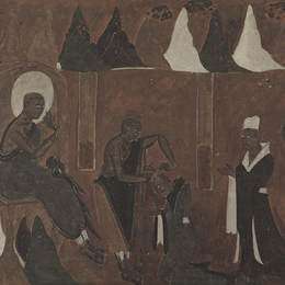 《落发·敦煌第257窟壁画摹写》韩乐然油画作品欣赏
