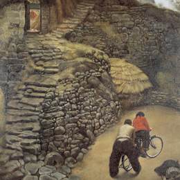 《古老的山村》王沂东油画艺术作品欣赏