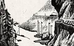 《建设川江航道》汪刃锋版画高清作品欣赏