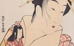 《郭中美人竞》鸟高斋荣昌版画作品欣赏