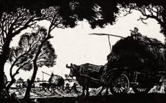 《收获》汪刃锋版画艺术作品