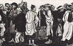 《市集》汪刃锋版画高清作品