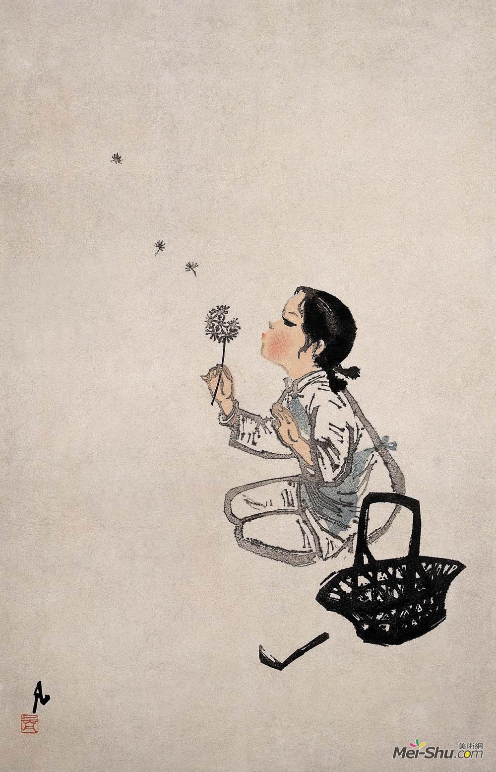 《蒲公英》吴凡版画艺术作品欣赏_名画欣赏_美术网-mei-shu.com