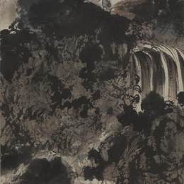 《观瀑图》傅抱石中国画高清作品