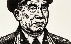 《朱德元帅》张漾兮版画作品
