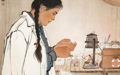 《山村医生》王玉钰中国画艺术作品