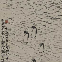 《顺风破浪》齐白石中国画作品