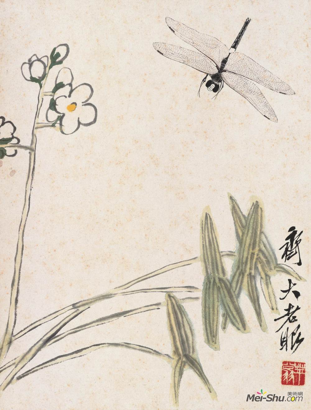 《蜻蜓》齐白石中国画作品