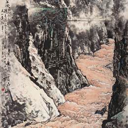 《龙羊峡》关山月中国画艺术作品欣赏