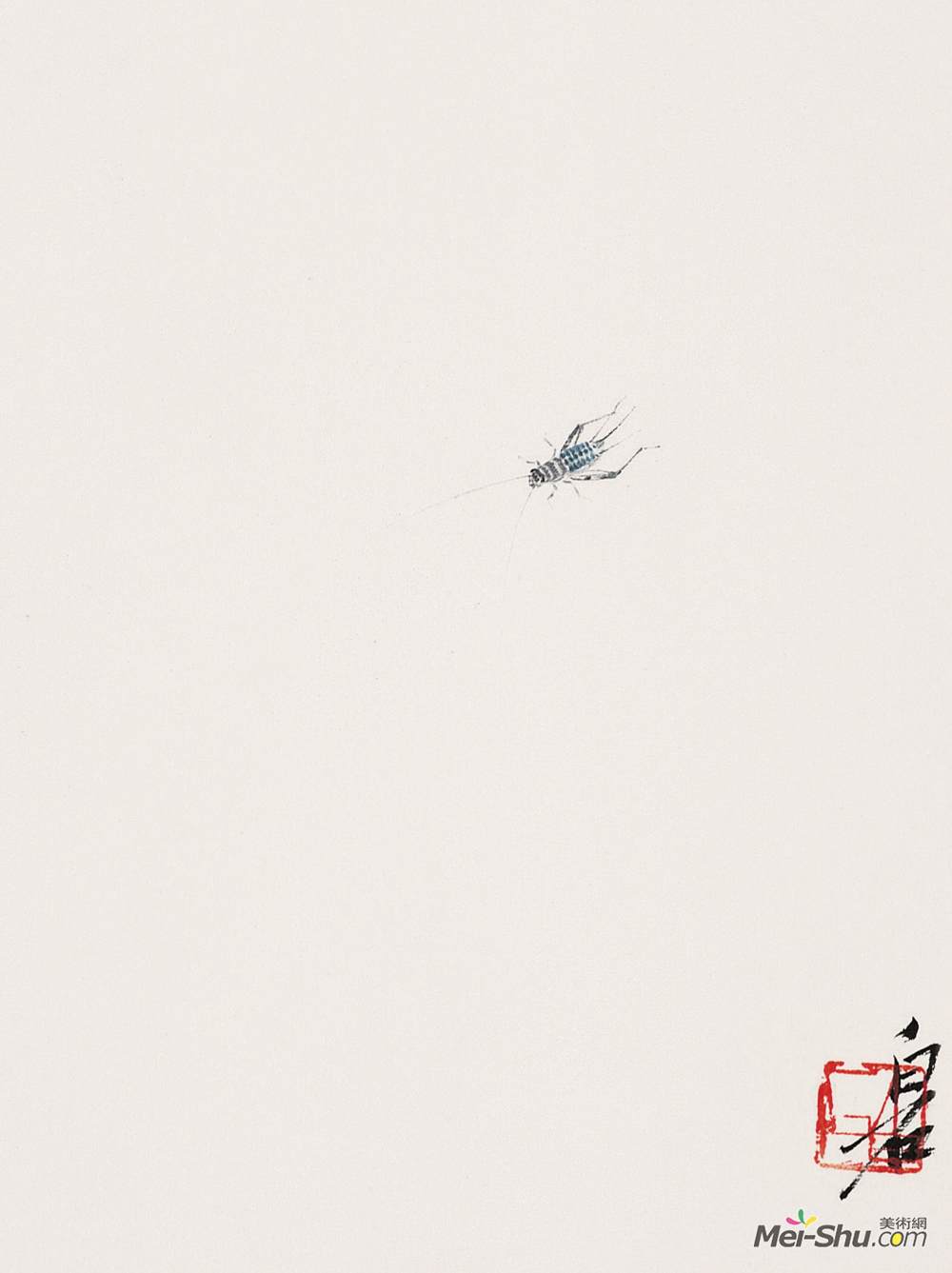 《蟋蟀》齐白石中国画艺术作品