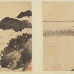 《山水四帧卷》李流芳中国画高清作品欣赏