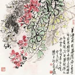 《洋紫荆》陈大羽中国画高清作品