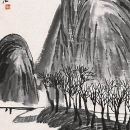 《山水》齐白石中国画高清作品