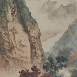 《红树青山》陈少梅中国画作品欣赏