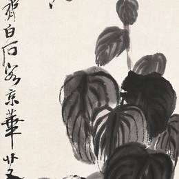 《玉簪蜻蜓》齐白石中国画作品欣赏