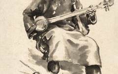 《盲人琴师》张漾兮中国画艺术作品