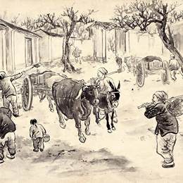 《运肥》赵望云中国画艺术作品