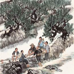 《桑山行 组画之七》赵望云中国画艺术作品欣赏