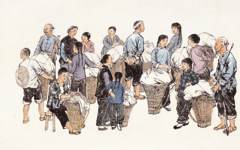 《桑山行 组画之四》赵望云中国画艺术作品