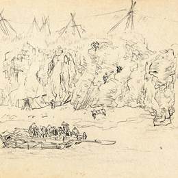 《三门峡写生10》赵望云中国画作品