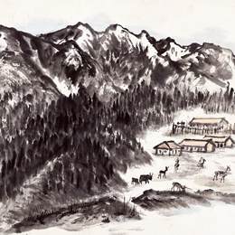 《祁连山写生20》赵望云中国画作品欣赏