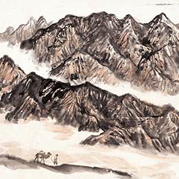 《祁连山写生18》赵望云中国画高清作品欣赏