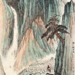 《深入祁连山》赵望云中国画高清作品欣赏
