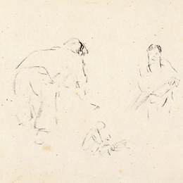 《农村写生3》赵望云中国画高清作品欣赏