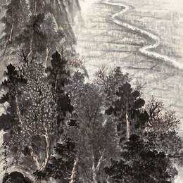 《山水》赵望云中国画高清作品欣赏