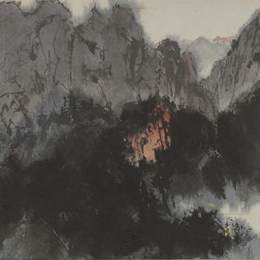 《华山》亚明中国画高清作品欣赏