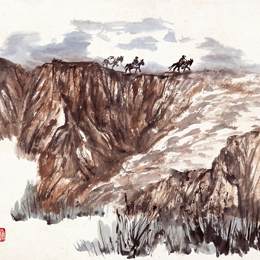 《祁连山写生9》赵望云中国画艺术作品