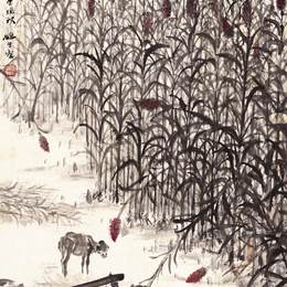 《晚秋》赵望云中国画艺术作品欣赏