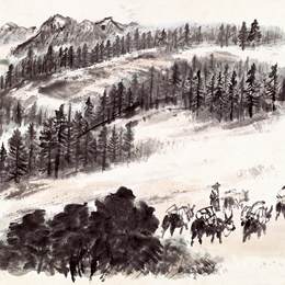 《祁连山写生8》赵望云中国画艺术作品