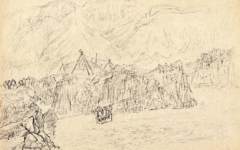 《三门峡写生9》赵望云中国画作品
