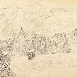 《三门峡写生9》赵望云中国画作品