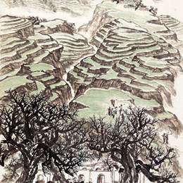 《乡间四月闲人少》赵望云中国画艺术作品欣赏