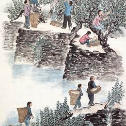 《桑山行 组画之九》赵望云中国画艺术作品欣赏