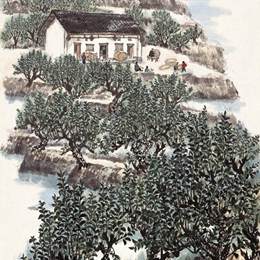 《桑山行 组画之八》赵望云中国画作品