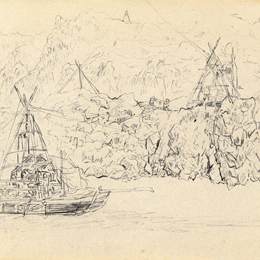 《三门峡写生1》赵望云中国画作品欣赏