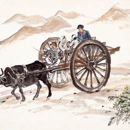 《祁连山写生14》赵望云中国画高清作品欣赏
