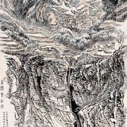 《山深春到迟》张仃中国画高清作品