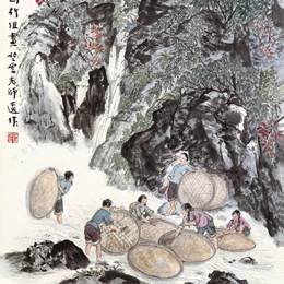 《桑山行 组画之一》赵望云中国画艺术作品