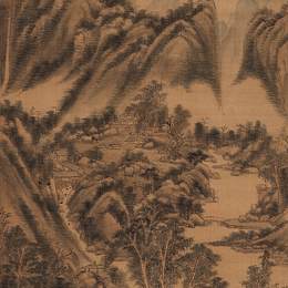 《仿黄公望山水》王原祁中国画作品