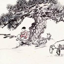 《晚成庐藏书画集锦34》赵望云中国画艺术作品