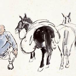 《晚成庐藏书画集锦23》赵望云中国画作品