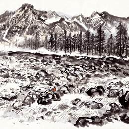 《祁连山写生34》赵望云中国画高清作品