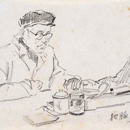 《中医之一》赵延年素描高清作品