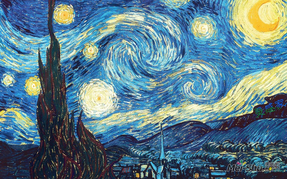星夜星空星光灿烂的夜空梵高vangogh作品高清
