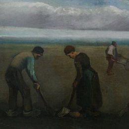 《种土豆的农民》梵高(Van Gogh)作品高清